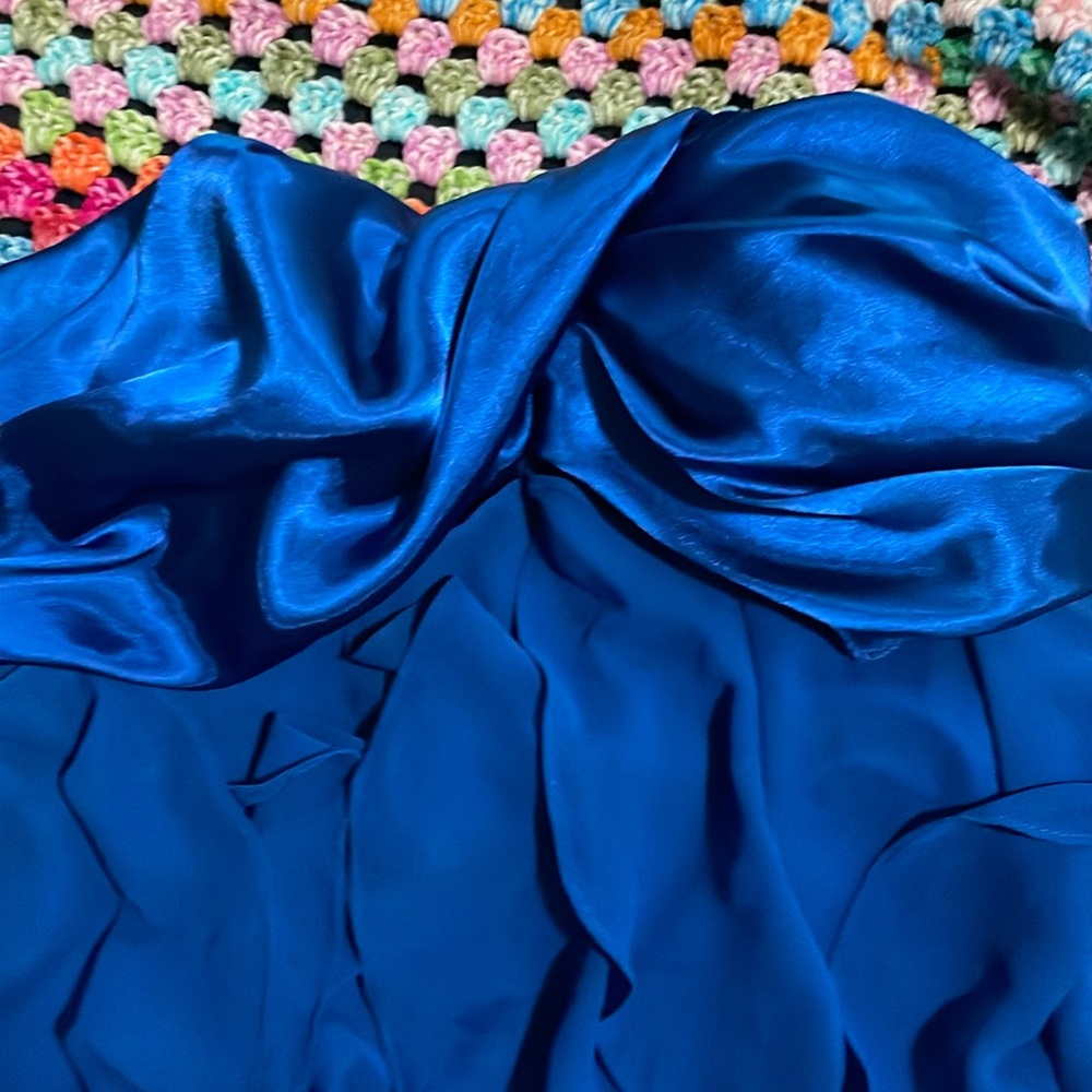 Blue and strapless